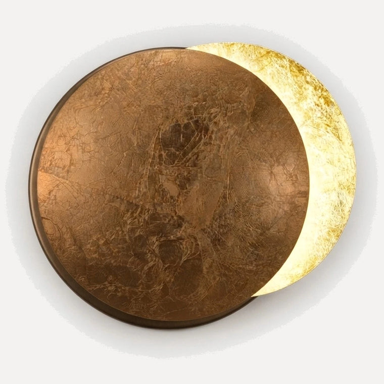 Aso, applique éclipse en feuille d'or