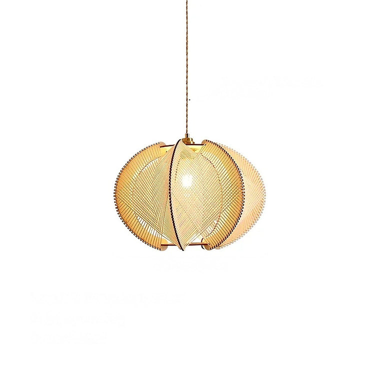 Locronan, suspension lanterne en corde de chanvre et bois, Ø 60 cm