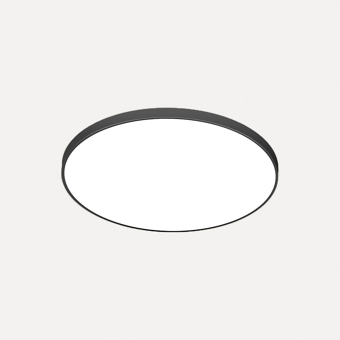 Plafonnier LED rond IP54 pour salle de bain, Ø 26 à 37 cm – Divonne, finition cerclage noir, Ø 37 cm