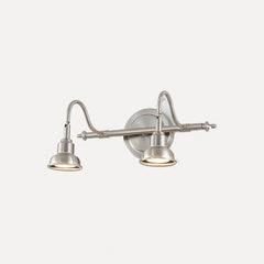 Nickel brossé, 2 lumières