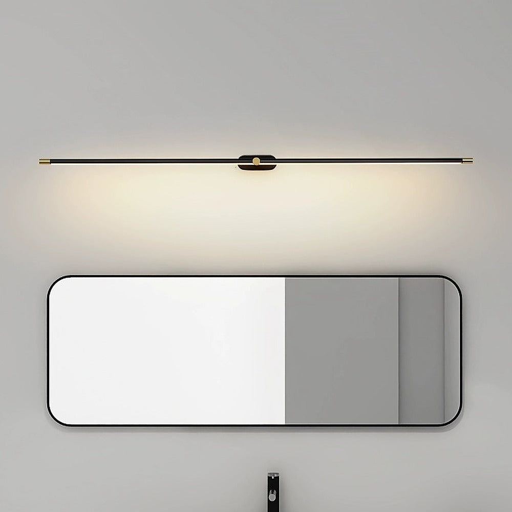 Applique LED longue ligne fine, dorée ou noire, 68 à 128 cm – Merano, vue d’ambiance