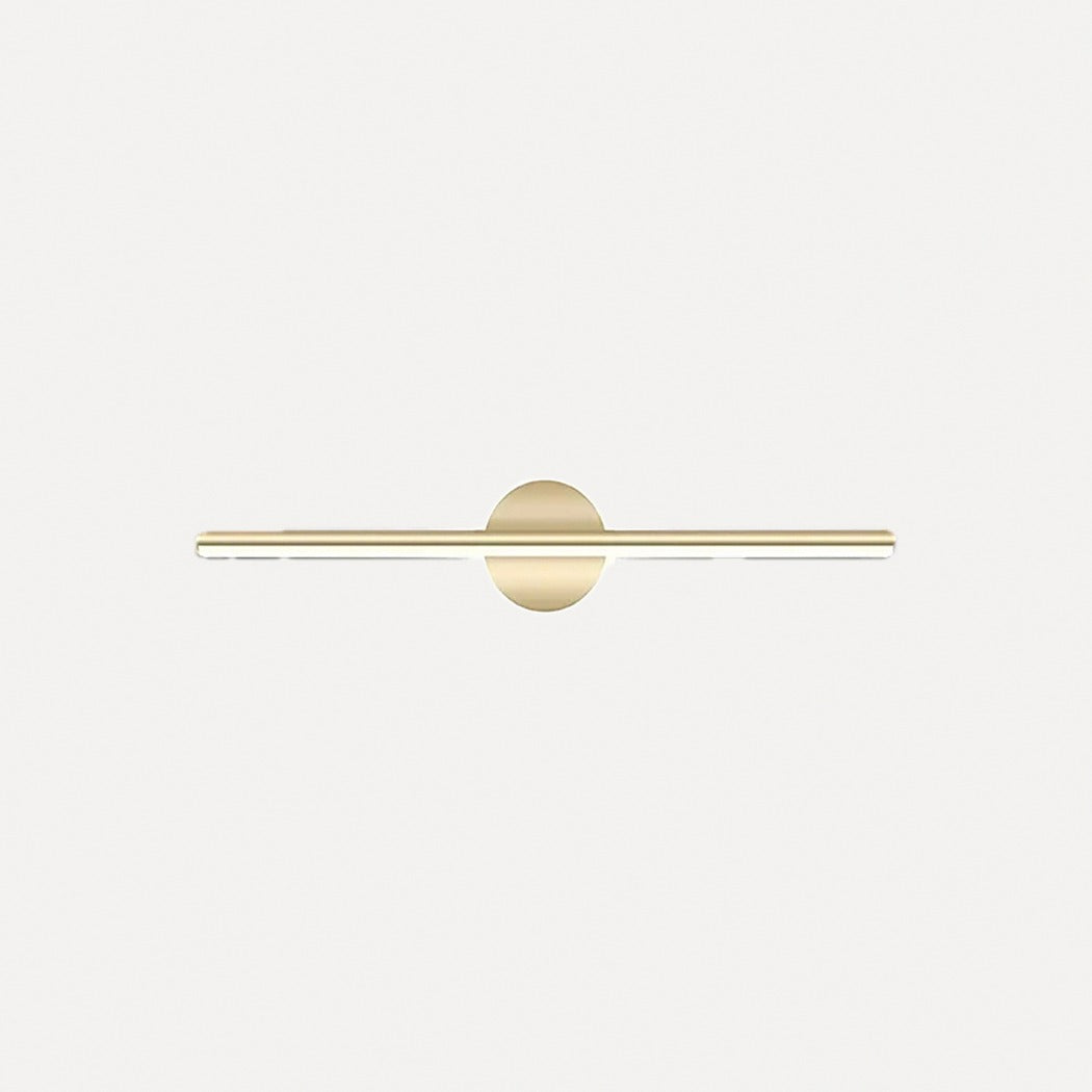 Applique LED barre fine et disque, noir ou doré, 40 à 80 cm – Saturnia, sur fond blanc