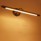 Applique de miroir classique laiton vieilli, 50 à 90 cm – Plombières allumée