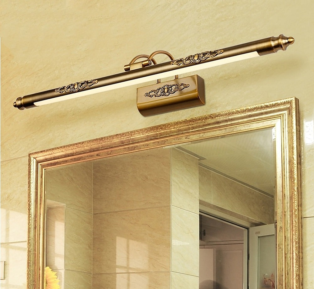 Applique de miroir classique laiton vieilli, 50 à 90 cm – Plombières, finition 70 cm