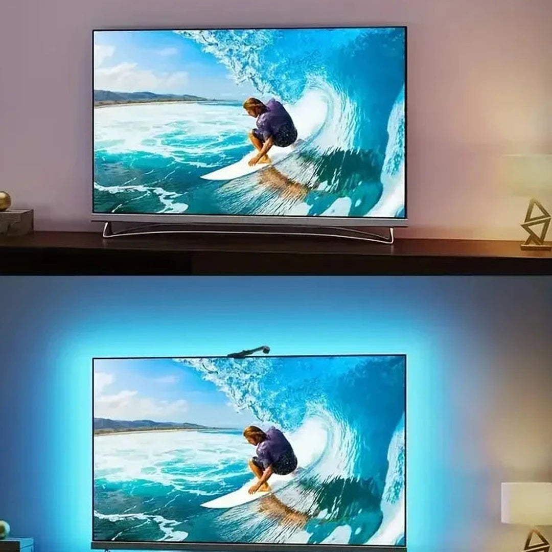 Luçon, les couleurs de l'écran autour de la tv, en situation