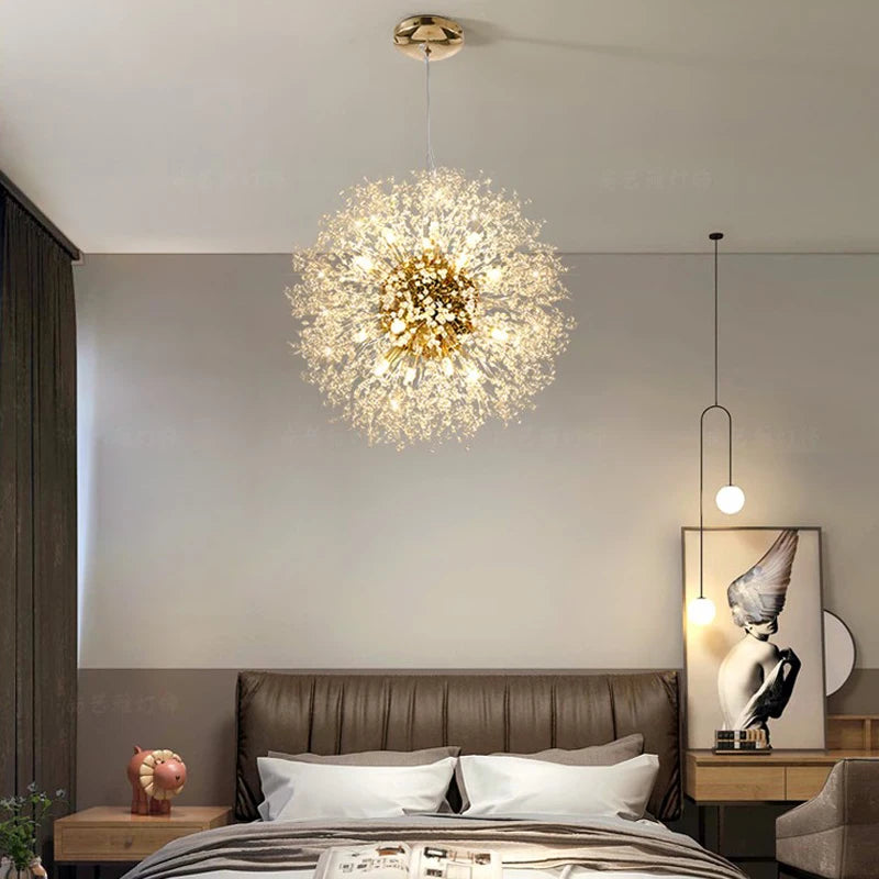 Suspension boule pissenlit scintillante – Bagatelle dans un intérieur
