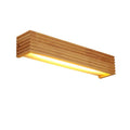Applique en chêne massif, lumière haut et bas, 35 ou 45 cm – Obuse, sur fond blanc