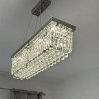 Suspension lustre rectangulaire en cristal – Concorde dans un intérieur
