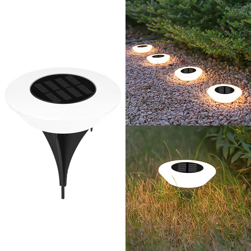 Batz, 14 led solaires pour pelouse et allée, en situation