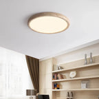Plafonnier extra-plat cerclé de travertin, Ø 38 ou 48 cm – Ansouis dans un intérieur