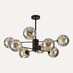 Noir, 8 globes, Ø 70 cm