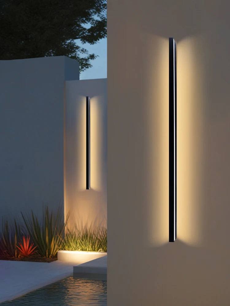 Applique extérieure ligne de lumière, 55 à 145 cm – Quiberon, vue d’ambiance