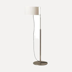 Lampadaire nickel brossé