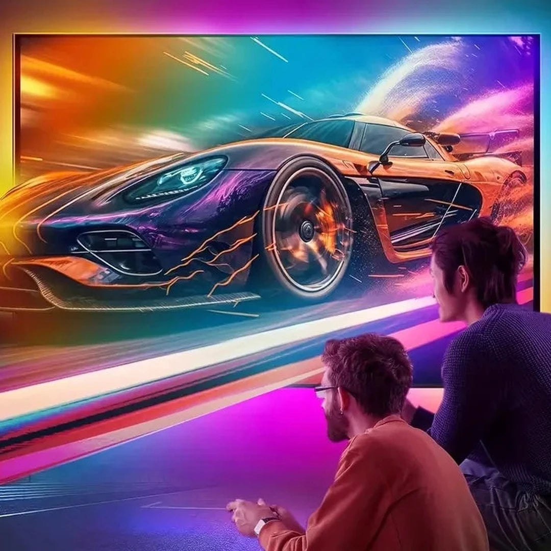 Luçon, les couleurs de l'écran autour de la tv, en situation