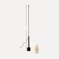 Lampadaire tube LED d'angle, noir ou blanc, 100 à 160 cm – Vézelay
