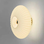 Applique ou plafonnier en verre plissé, ambre, fumé ou opalin – Ischia, finition blanc opalin