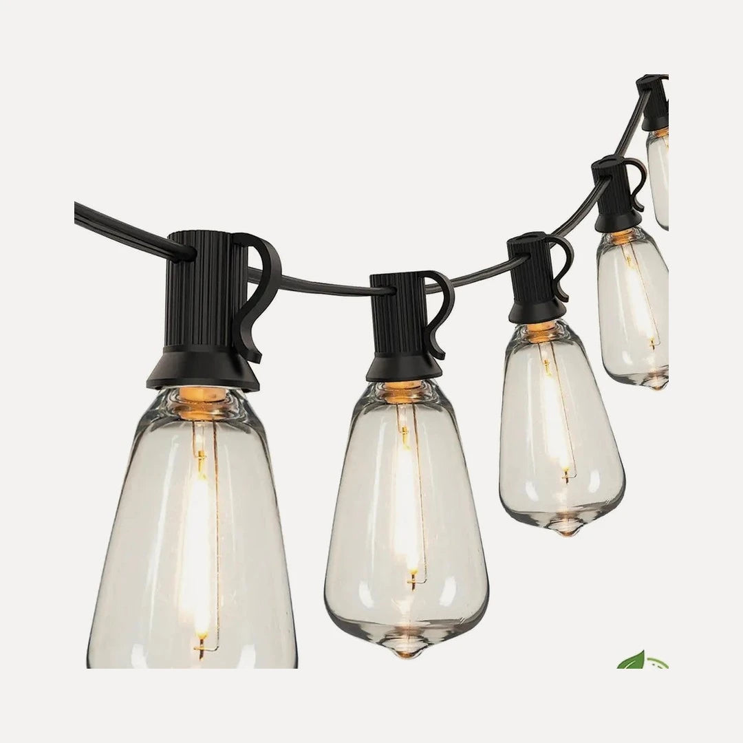 Guirlande guinguette ampoules goutte ST38, 10 à 20 m, prise UE – Étel