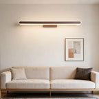 Applique LED barre IP44 brun café pour miroir, 40 à 100 cm – Cauterets, sur fond blanc