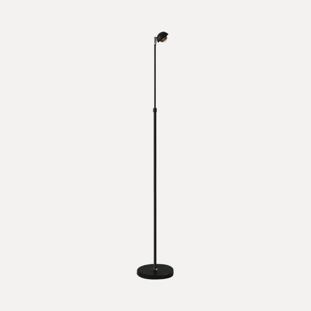 Lampadaire d'angle LED à tête ronde, noir ou rouge, 168 cm – Mornas