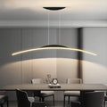 Lustre arc de lumière LED, 100 ou 120 cm, télécommande – Tanlay, modèle noir / 100 cm