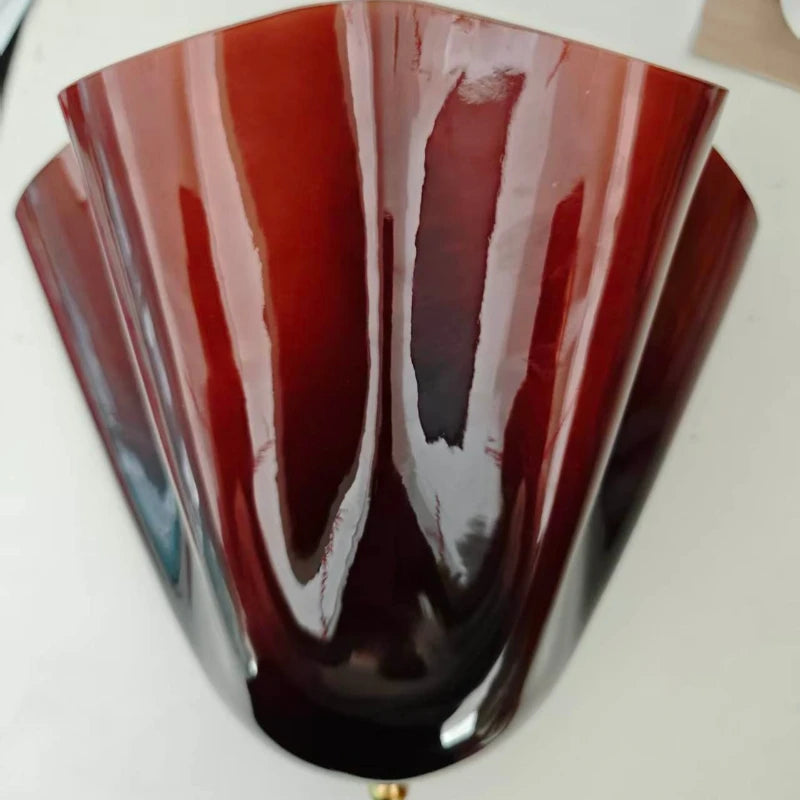 Applique corolle en verre ondulé, cinq couleurs – Grado, sur fond clair