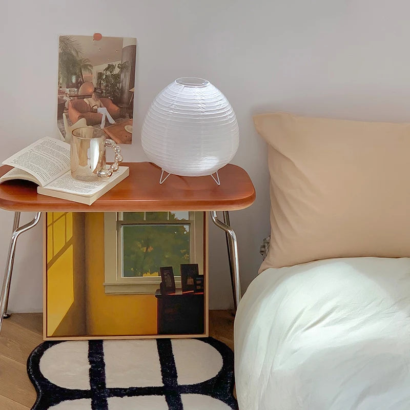 Lampe à poser en papier de riz, esprit japonais – Agay, vue d’ambiance