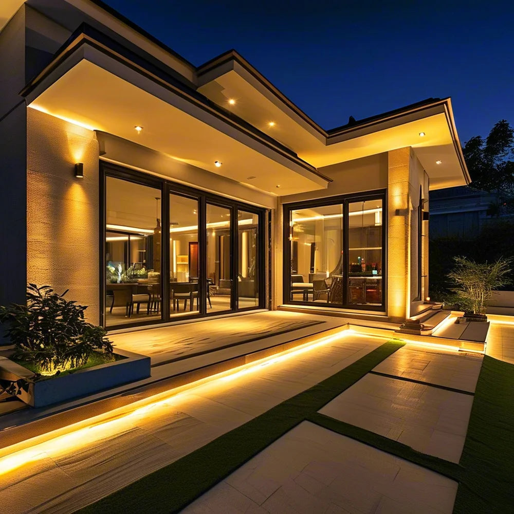 Ruban LED COB étanche IP68 pour l'extérieur, 5 à 30 m – Lumbres, vue d’ambiance