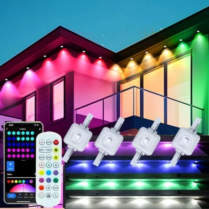 Luz, guirlande permanente pour avant-toit, en situation