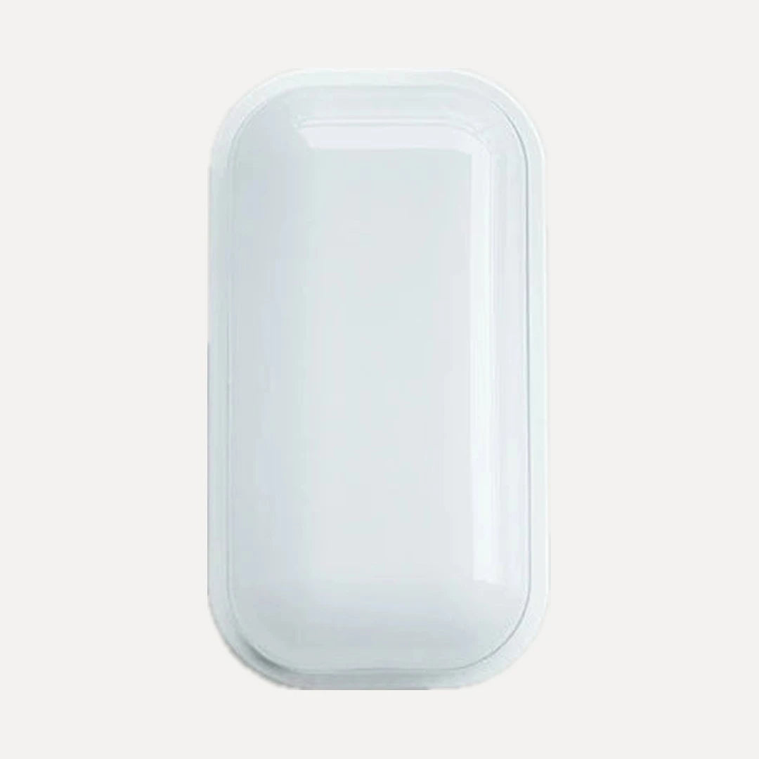 Diélette, hublot blanc pour façade ou salle d'eau, rectangle arrondi