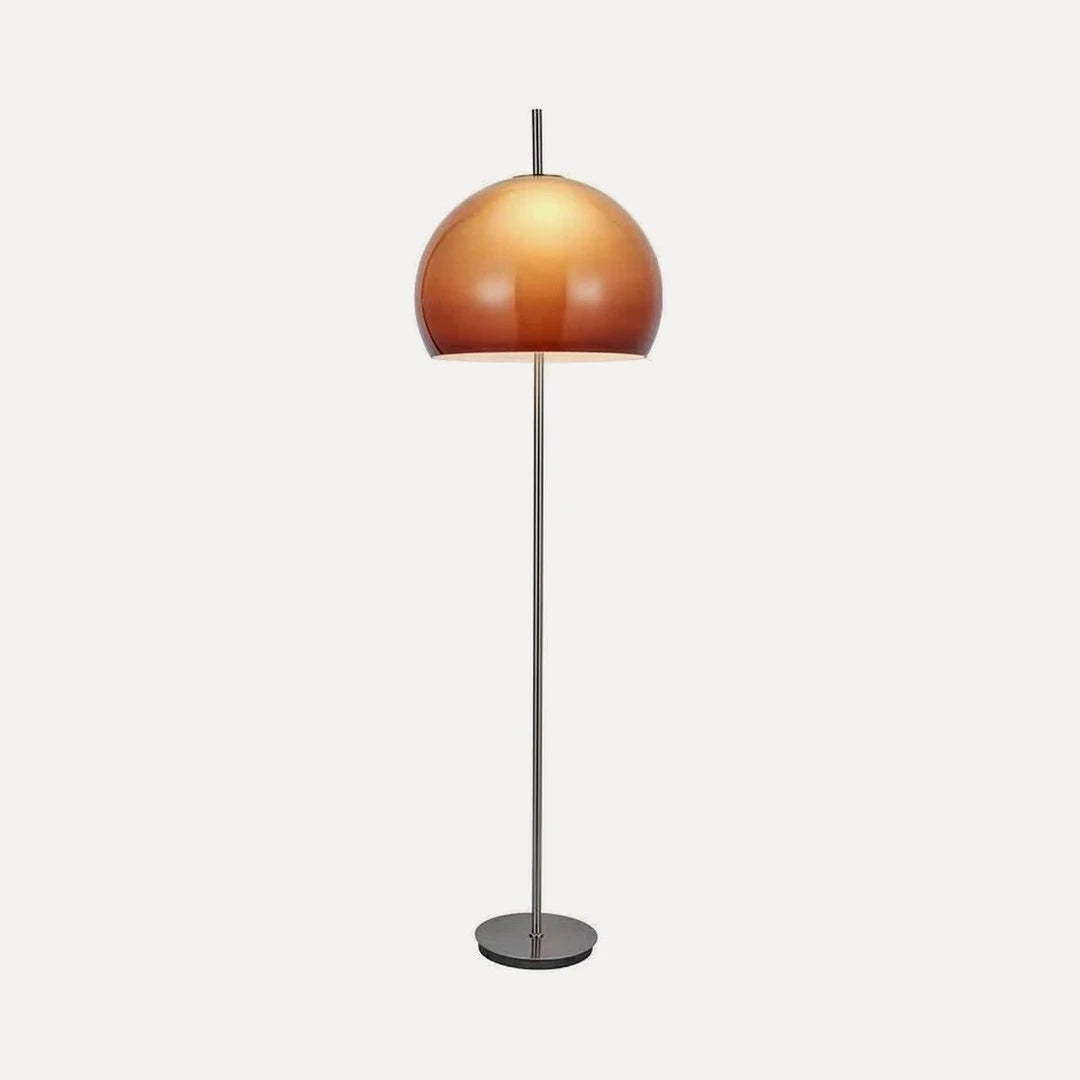 Lampadaire champignon en verre ambré, ou lampe à poser – Belvès