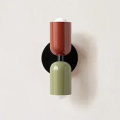 Rouge et vert, platine noire