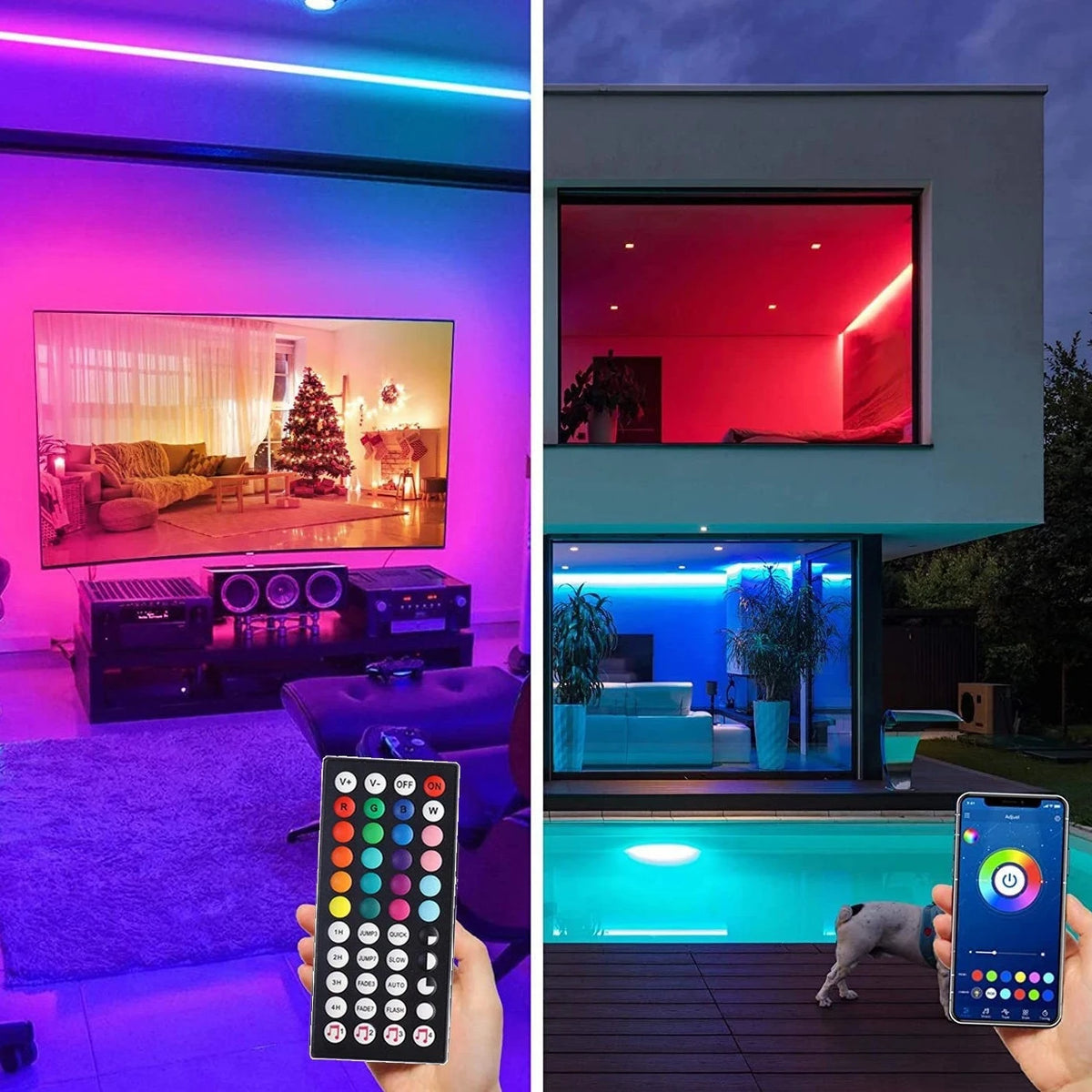 Lully, couleurs sur usb, appli et télécommande, en situation