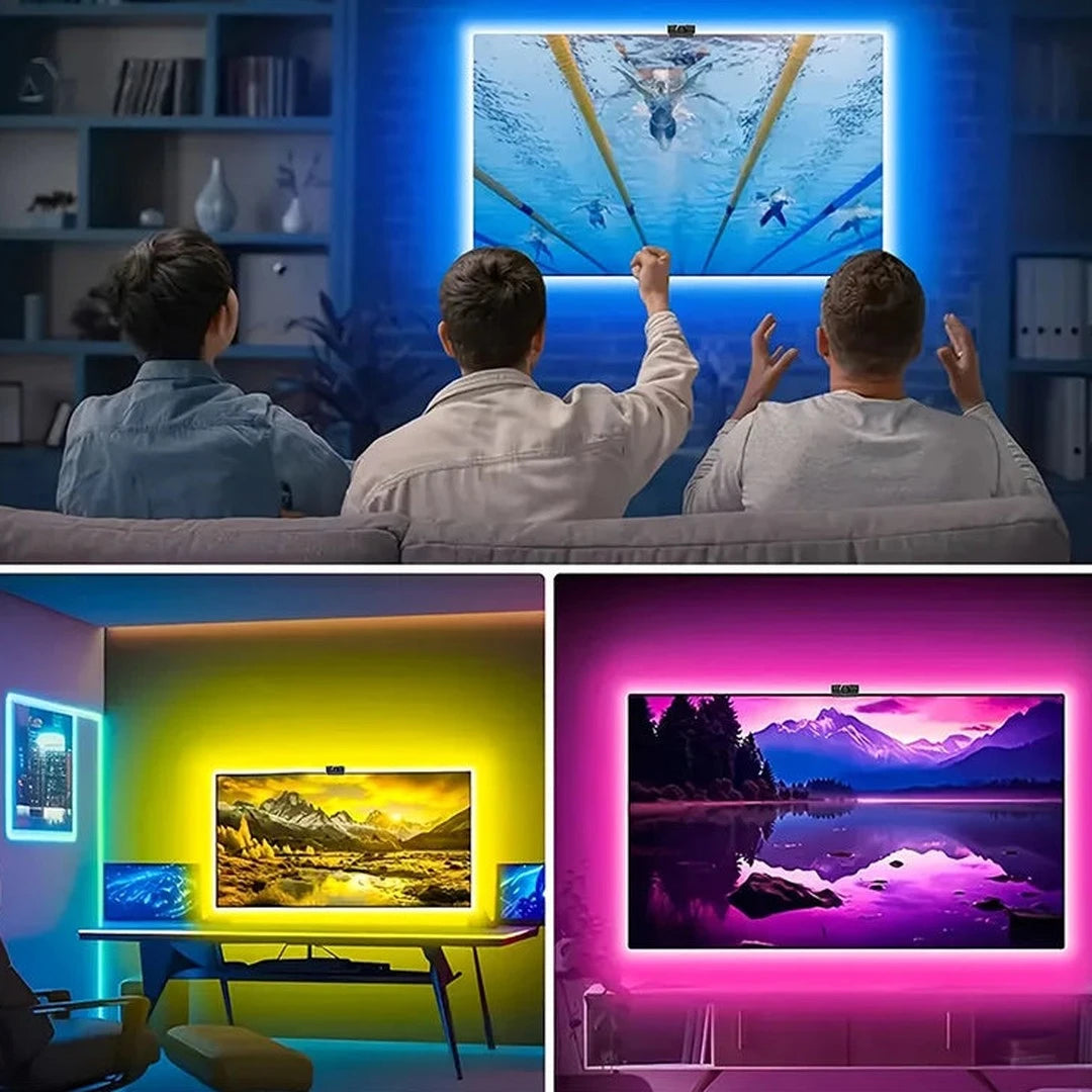 Luçon, les couleurs de l'écran autour de la tv, en situation