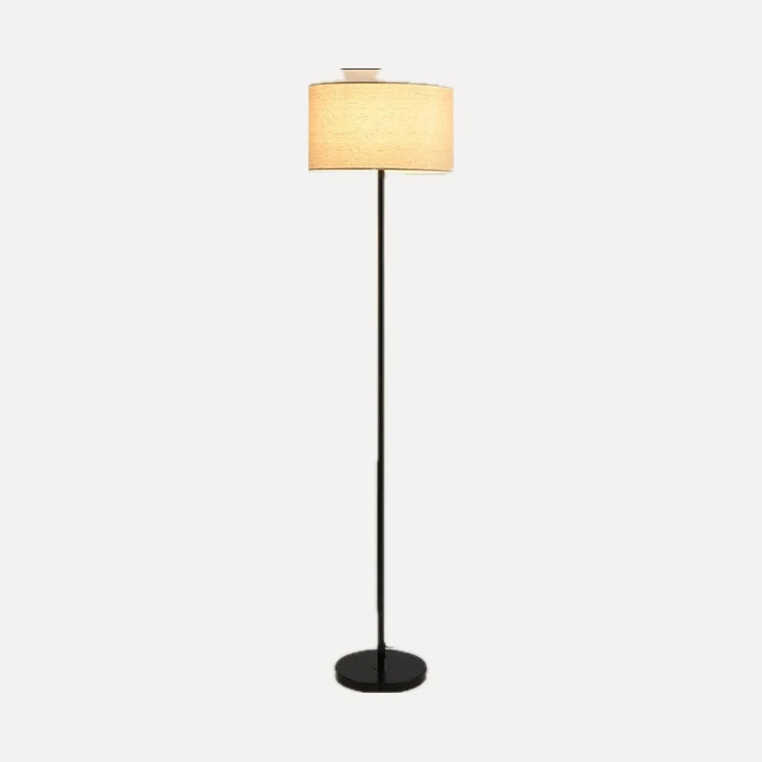 Lampadaire classique, abat-jour tambour, noir ou doré, 158 cm – Rodez