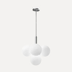 Chromé, 5 globes, Ø 42 cm