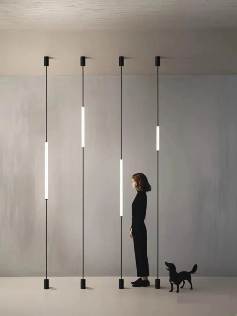 Lampadaire trait de lumière LED sur câble tendu, 30 à 70 cm – Tournon