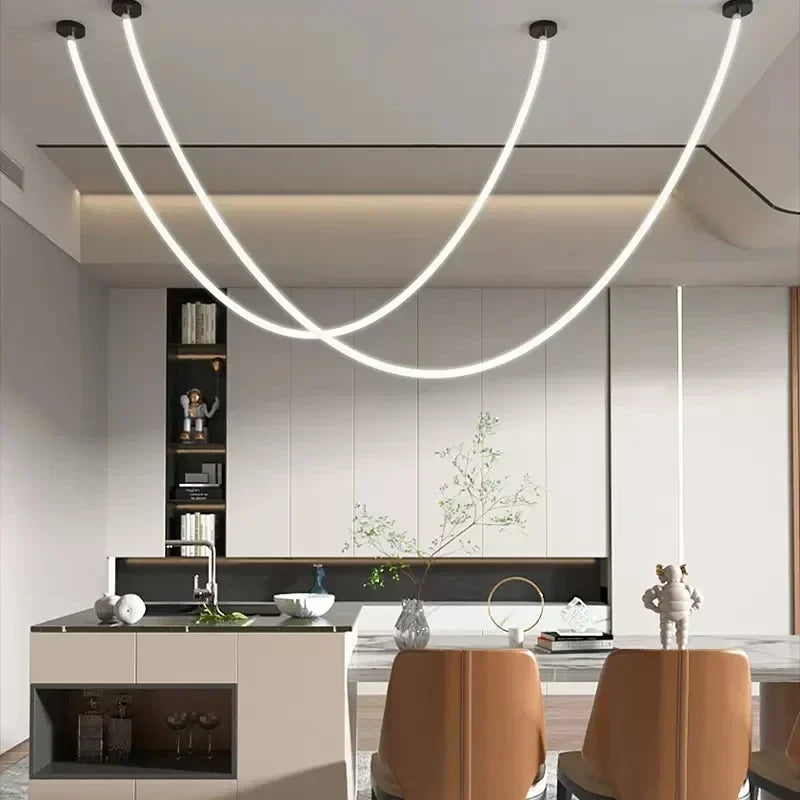 Lustre tube de lumière souple, 1,5 à 5 m – Meudon, vue d’ambiance