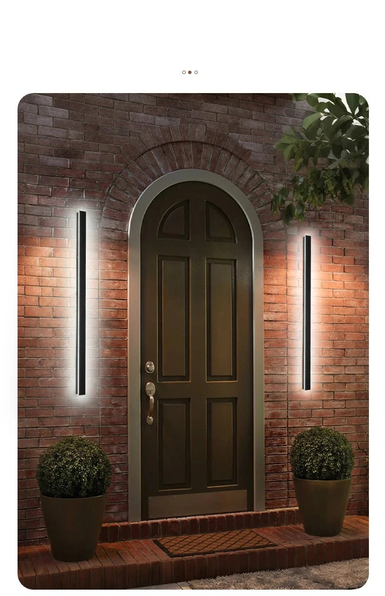 Audierne, ligne de lumière en inox, ip67, en situation