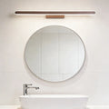 Applique LED barre IP44 brun café pour miroir, 40 à 100 cm – Cauterets dans un intérieur