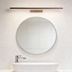 Applique LED barre IP44 brun café pour miroir, 40 à 100 cm – Cauterets dans un intérieur