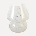 Lampe champignon en verre ondé, beige, bleu ou ambre – Sabbioneta