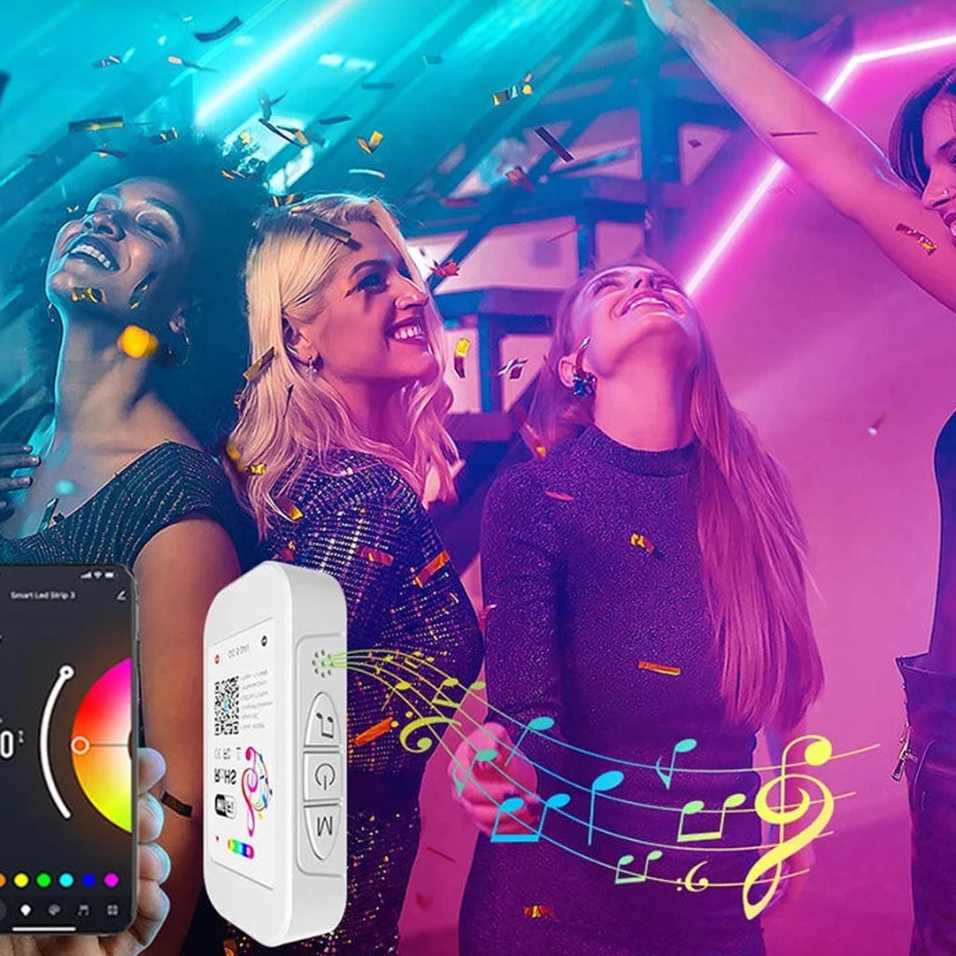 Lubersac, ruban de couleurs en wi-fi, alexa et google, en situation