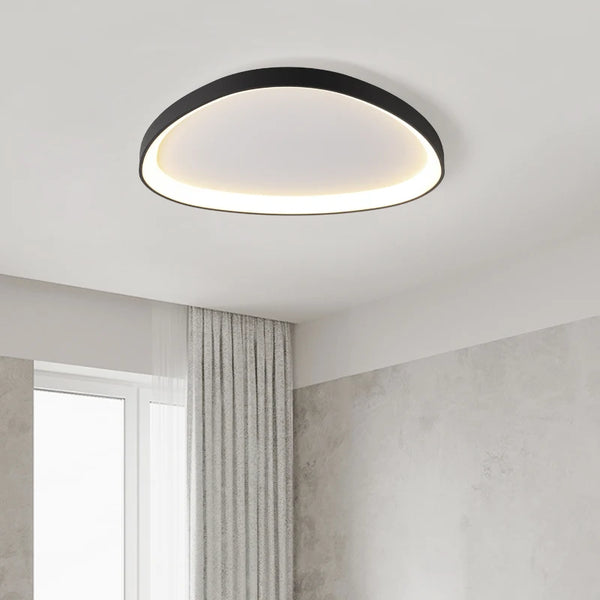Plafonnier LED galets, blanc ou noir, un ou trois galets – Bozouls