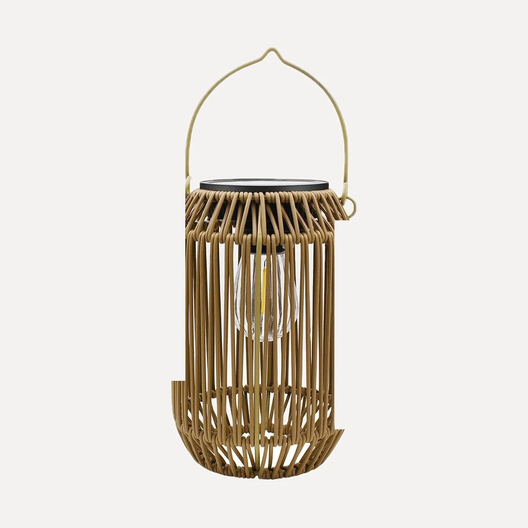 Mornac, lanterne tressée, solaire et sans fil, cylindrique, ø 11 cm
