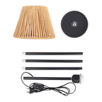 Lampadaire en rotin tressé main, H 140 cm – Frigiliana, sur fond blanc