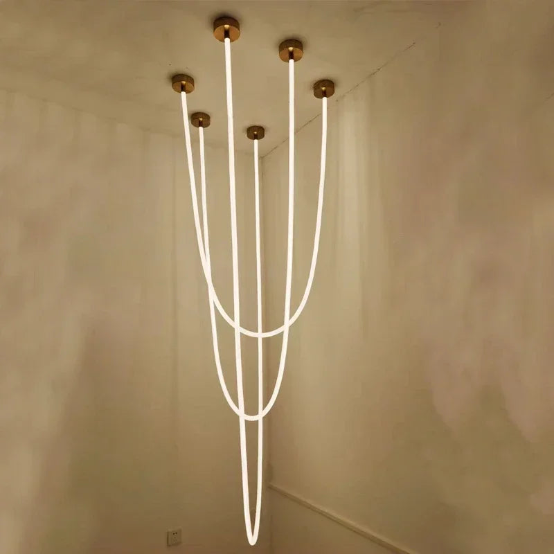 Lustre tube de lumière souple, 1,5 à 5 m – Meudon, vue d’ambiance