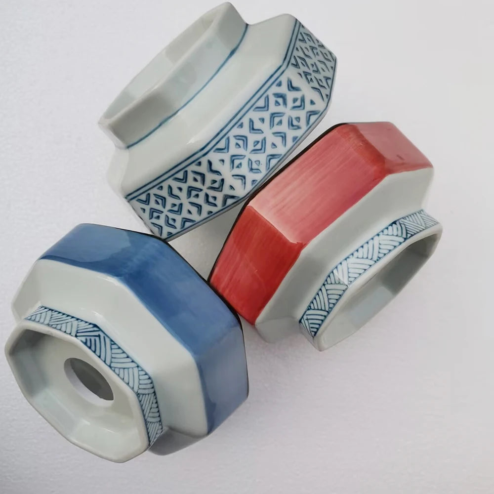 Suspension hexagonale en céramique émaillée rétro – Évora, sur fond clair