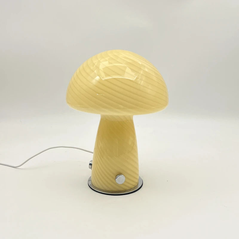 Brisighella, champignon de verre rayé, crème