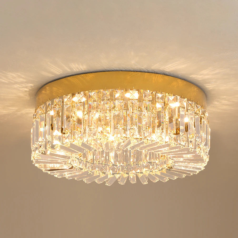 Plafonnier en cristal, doré ou argenté – Faubourg, vue d’ambiance