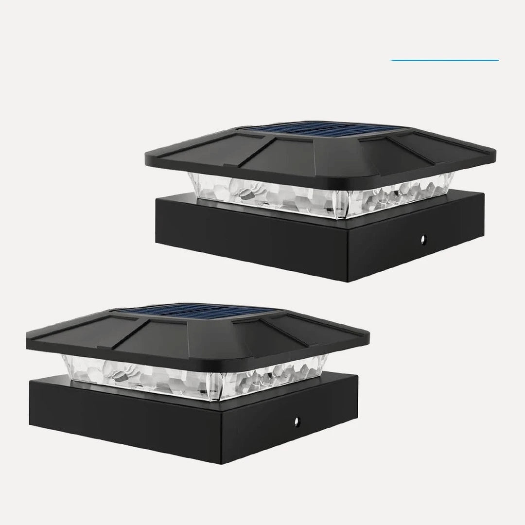 Portsall, têtes de poteau solaires, sans câble, lot de 2